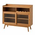 Sideboard aus Eichenholz mit geriffeltem Glas 100x40x80cm