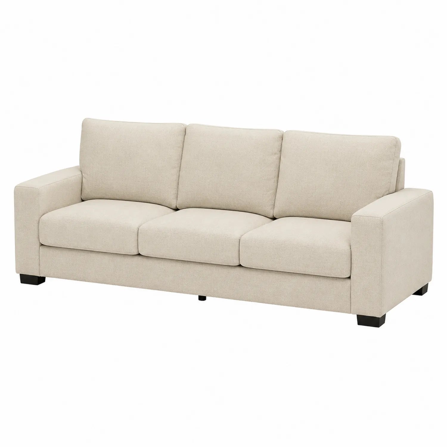 3-Sitzer Sofa Beige Stoff
