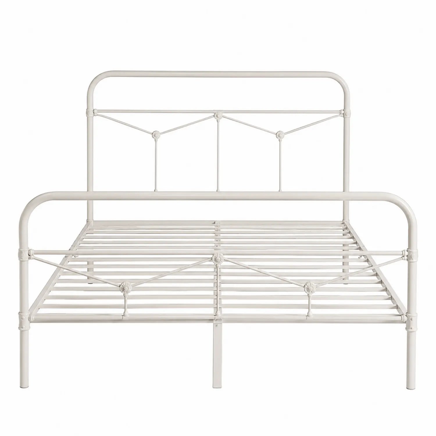 Metallbett Stahl Weiß 140x200 cm