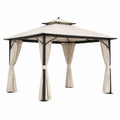 Aluminium Pavillon mit Polyester-Dach 3x3 m Beige
