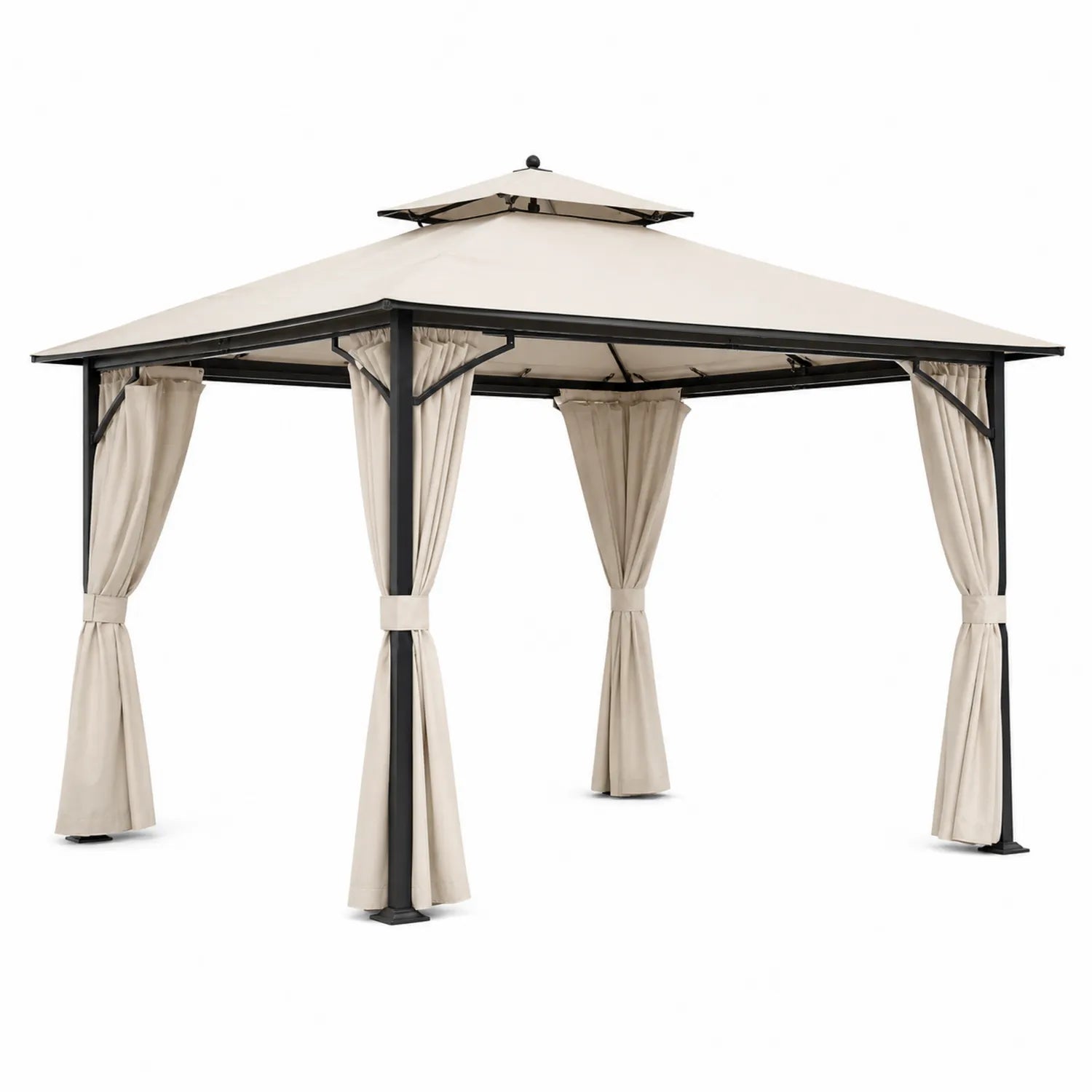 Aluminium Pavillon mit Polyester-Dach 3x3 m Beige