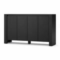 Sideboard aus Massivholz Schwarz 160x45x85cm