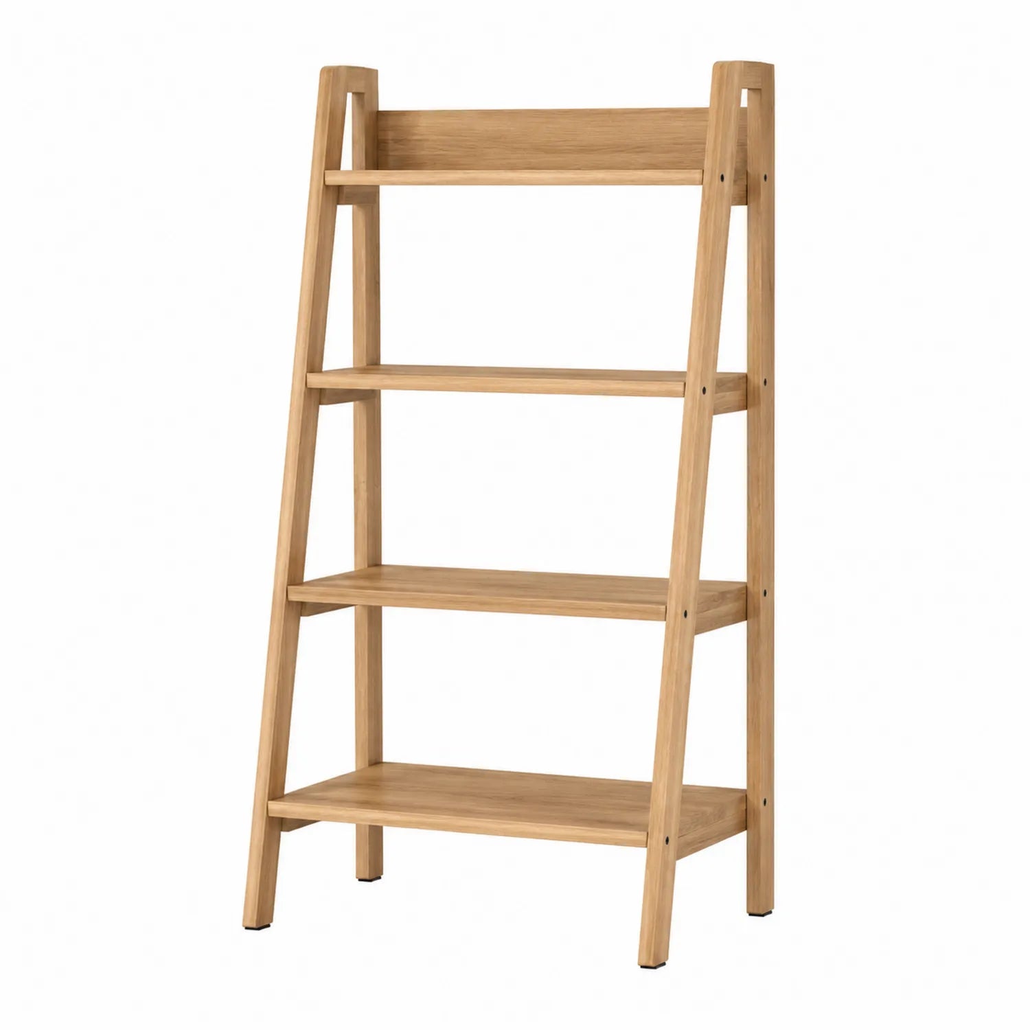 Leiterregal aus Massivholz Natur 4 Ebenen 135x60x34cm