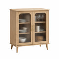 Vitrine aus Eichenholz mit Glastüren 80x40x120 cm