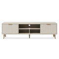 TV-Schrank MDF und Eichenholz Weiß 180x40x50cm