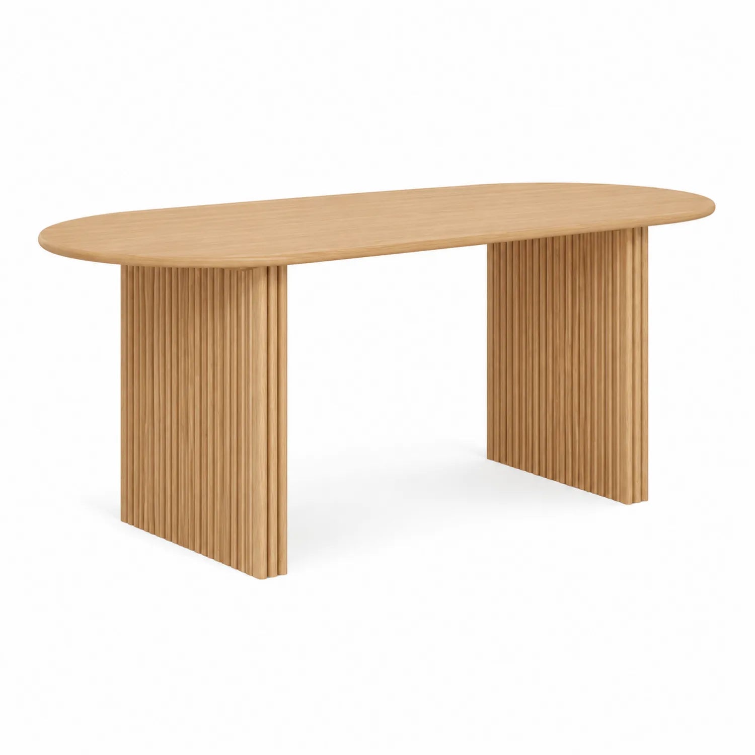 Ein Tisch aus Eichenholz Oval 180x90x75 cm